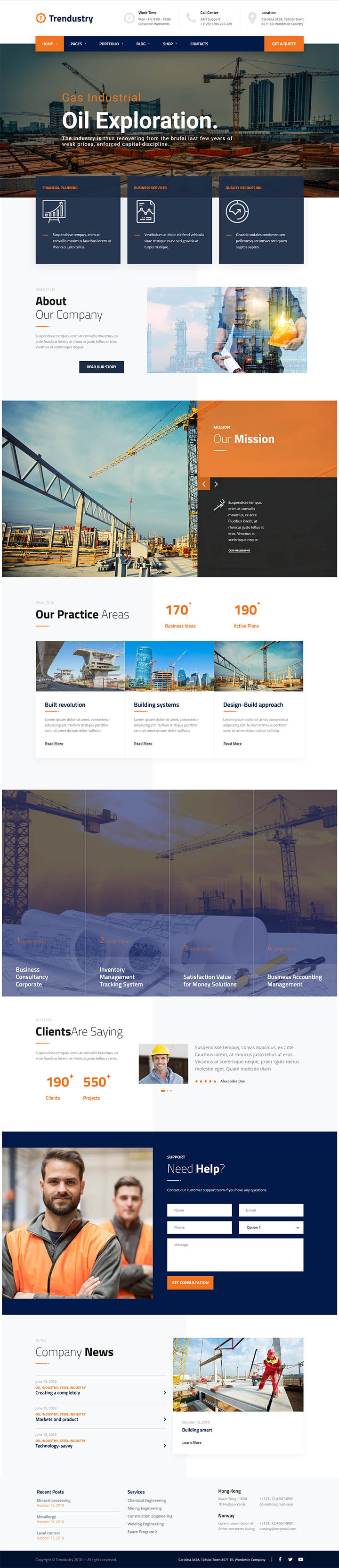 WordPress шаблон ThemeForest Trendustry