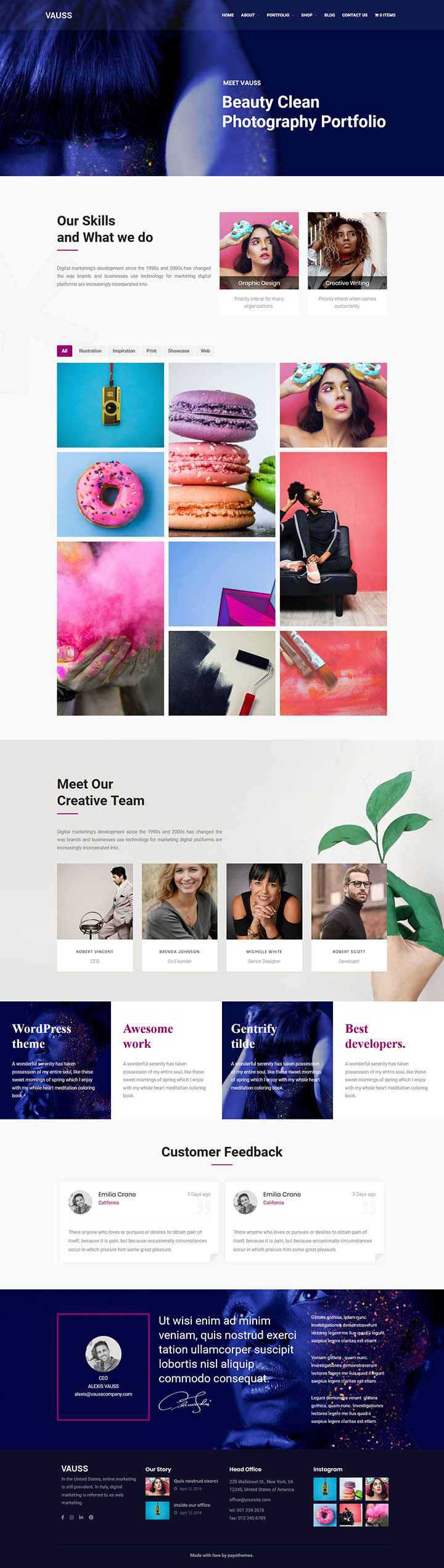 WordPress шаблон ThemeForest VAUSS