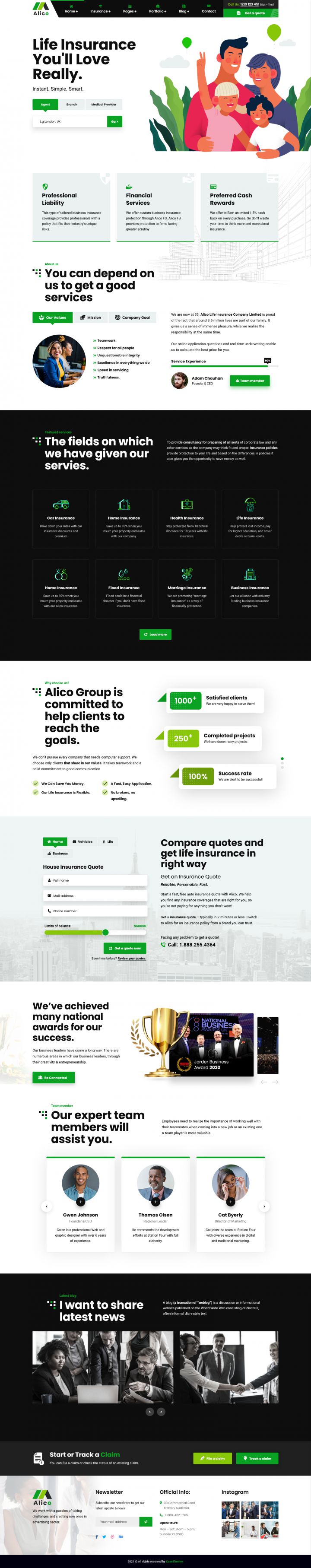 WordPress шаблон ThemeForest Alico