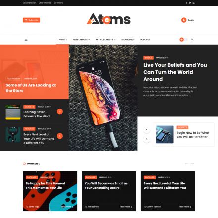 ThemeForest Atoms