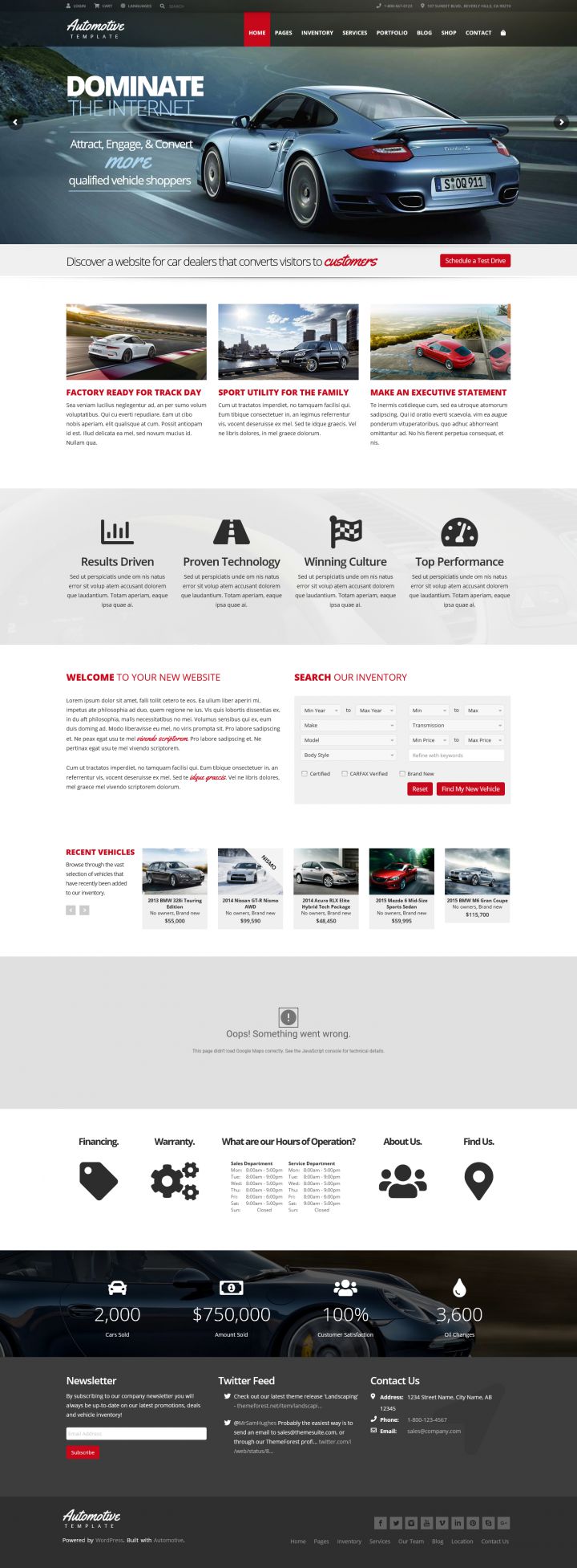 WordPress шаблон ThemeForest Automotive