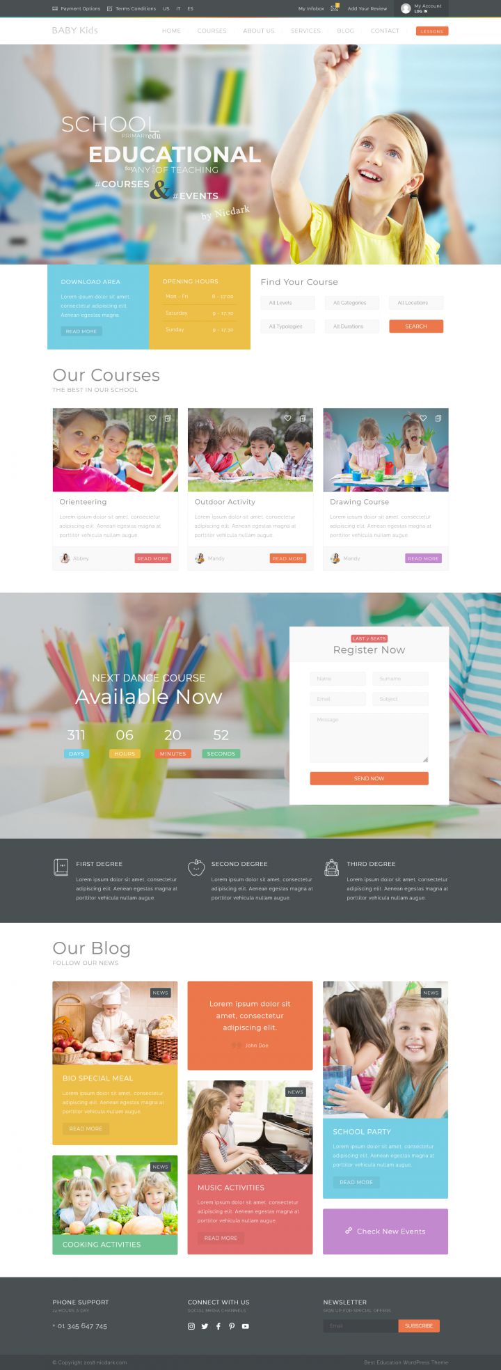 WordPress шаблон ThemeForest Baby Kids