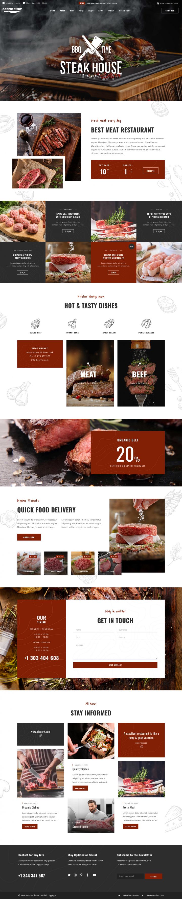 WordPress шаблон ThemeForest Carne