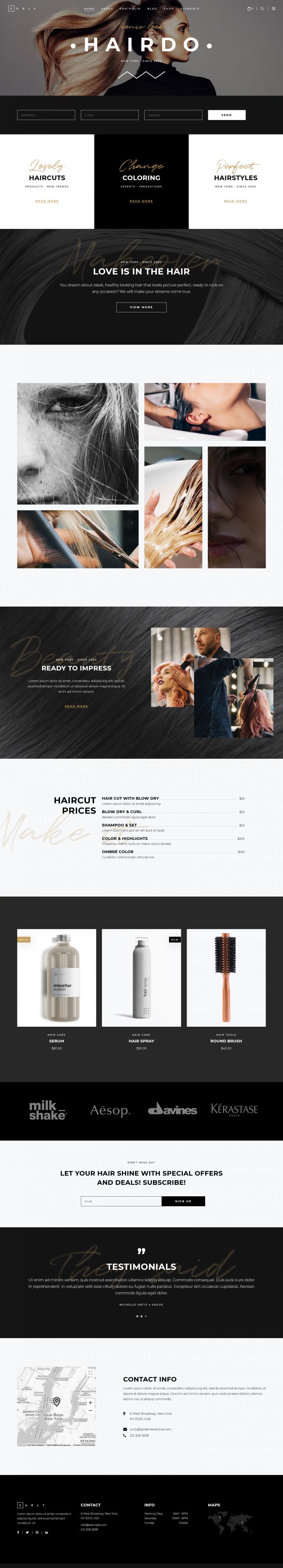 WordPress шаблон ThemeForest Curly