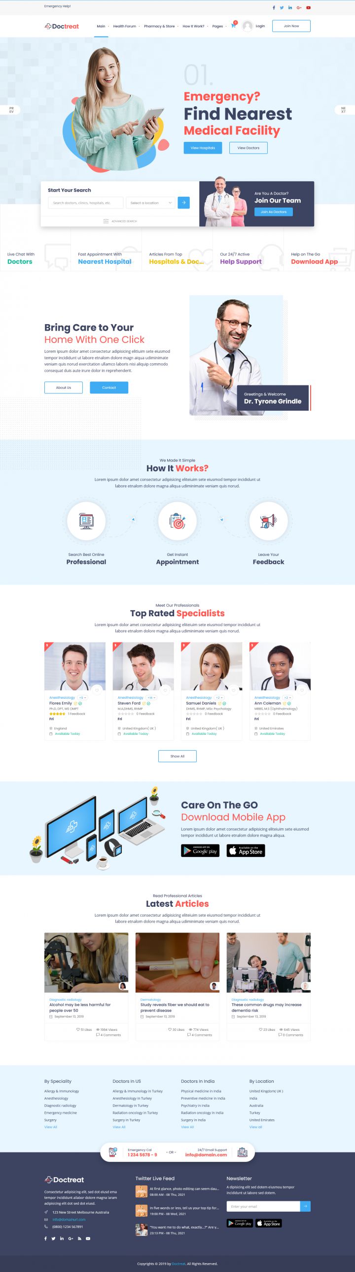 WordPress шаблон ThemeForest Doctreat