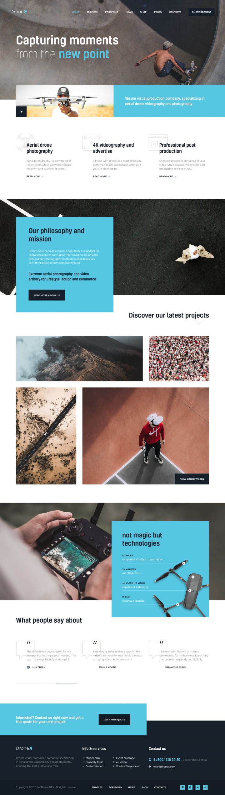 WordPress шаблон ThemeForest DroneX