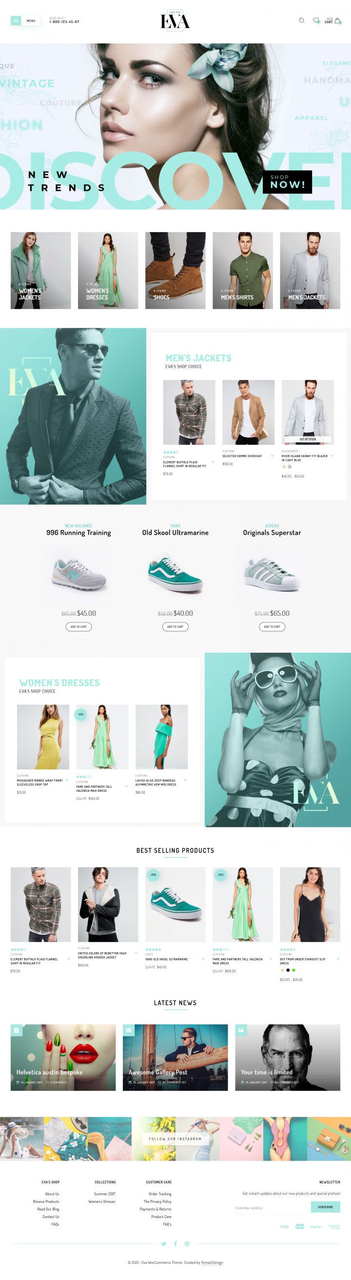 WordPress шаблон ThemeForest Eva