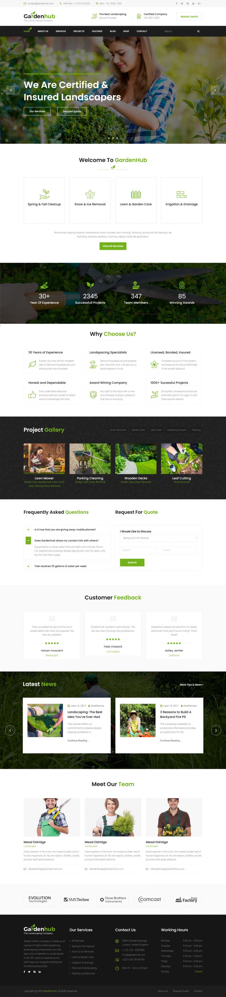 WordPress шаблон ThemeForest Garden HUB