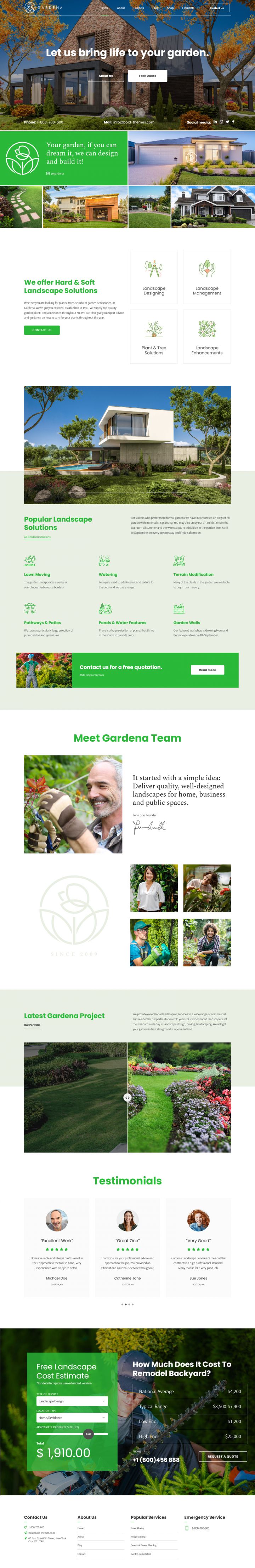 WordPress шаблон ThemeForest Gardena