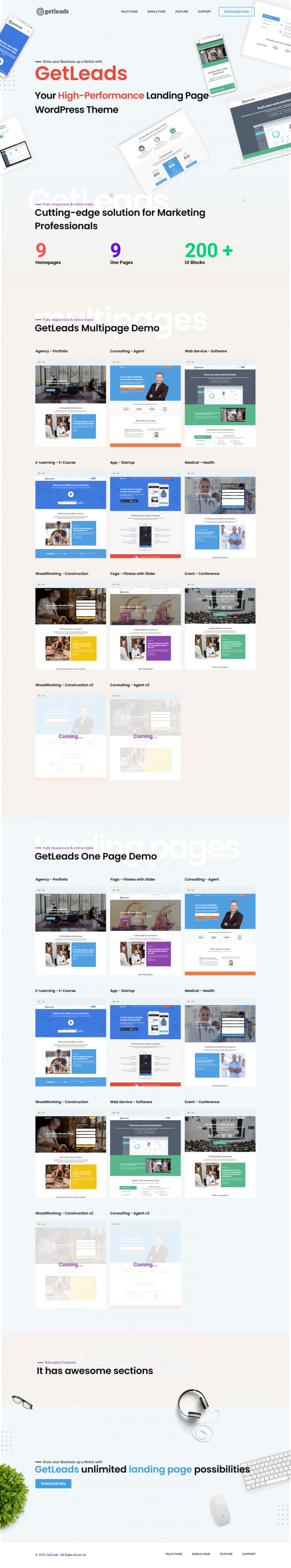 WordPress шаблон ThemeForest Getleads