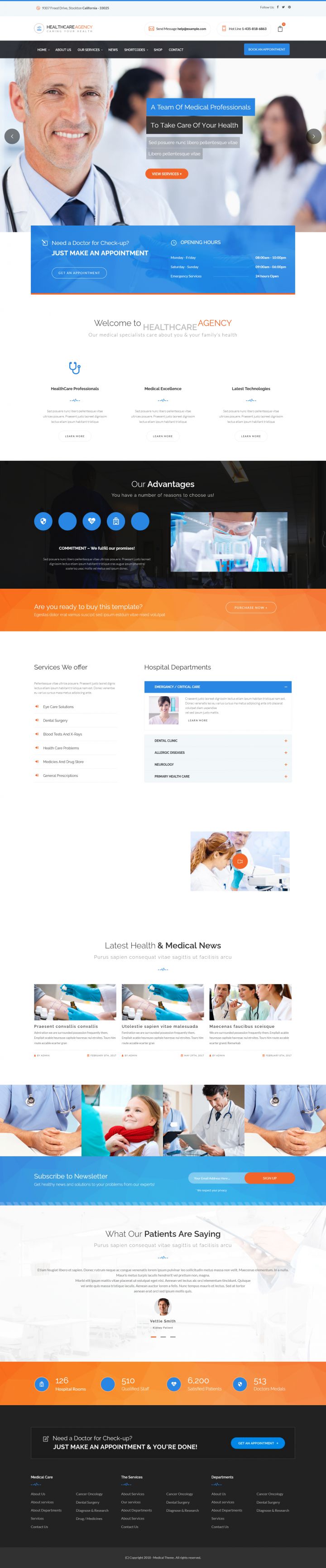 WordPress шаблон ThemeForest Health Care