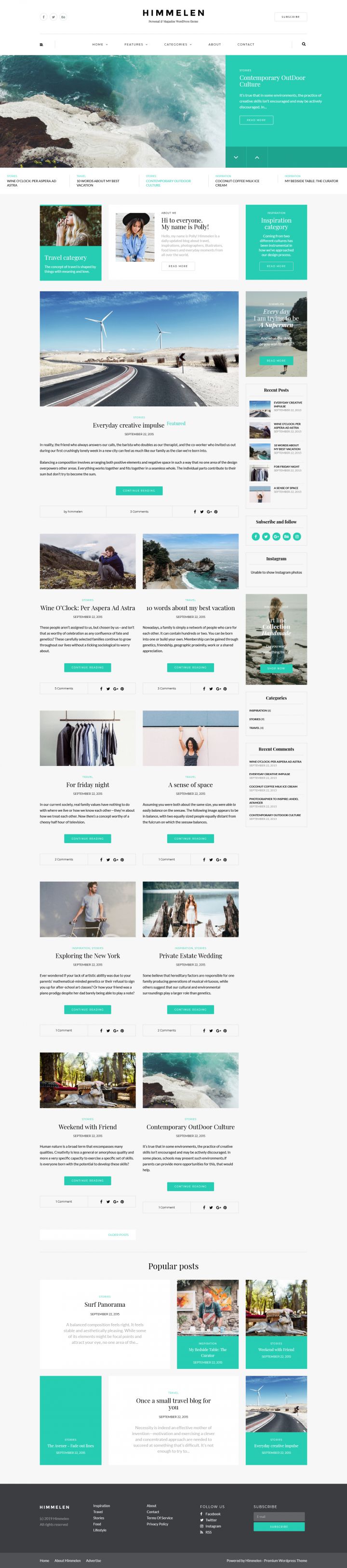 WordPress шаблон ThemeForest Himmelen