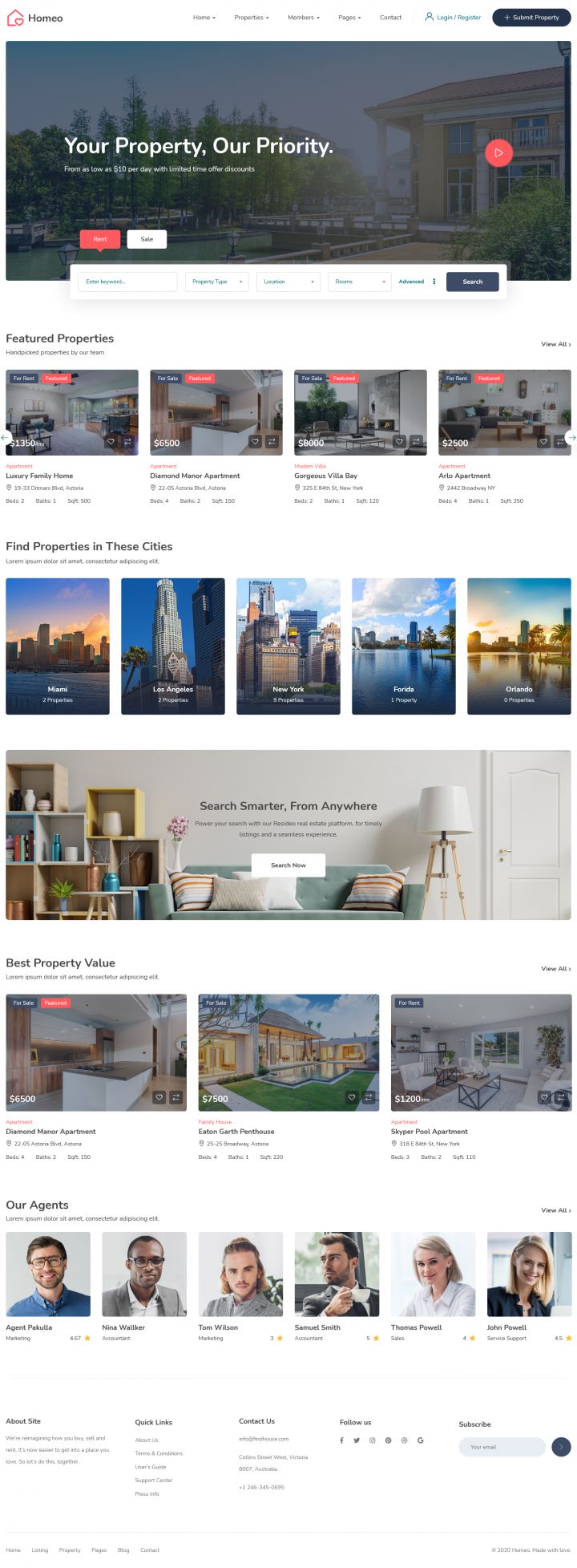 WordPress шаблон ThemeForest Homeo