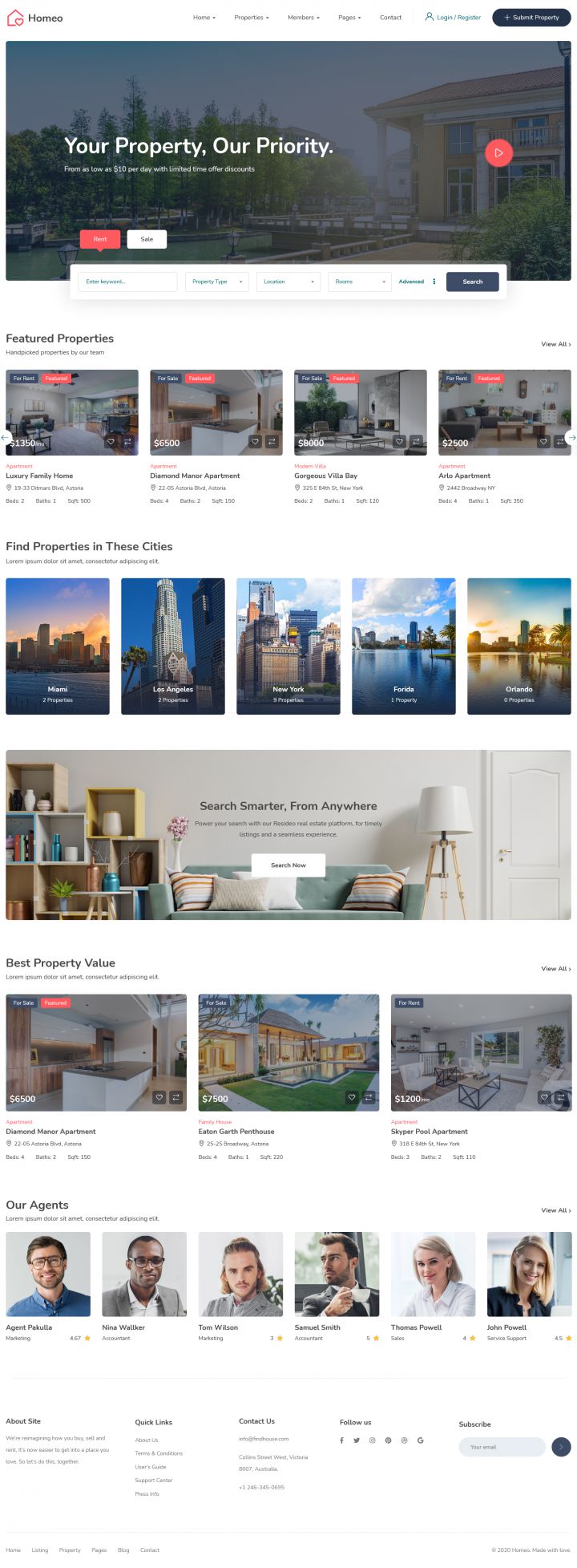 WordPress шаблон ThemeForest Homeo