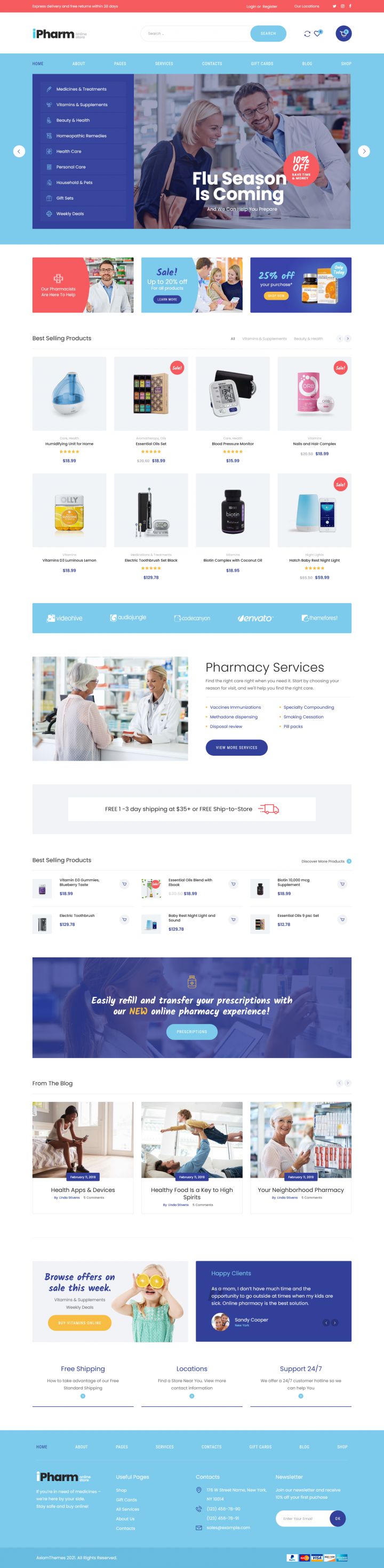 WordPress шаблон ThemeForest IPharm