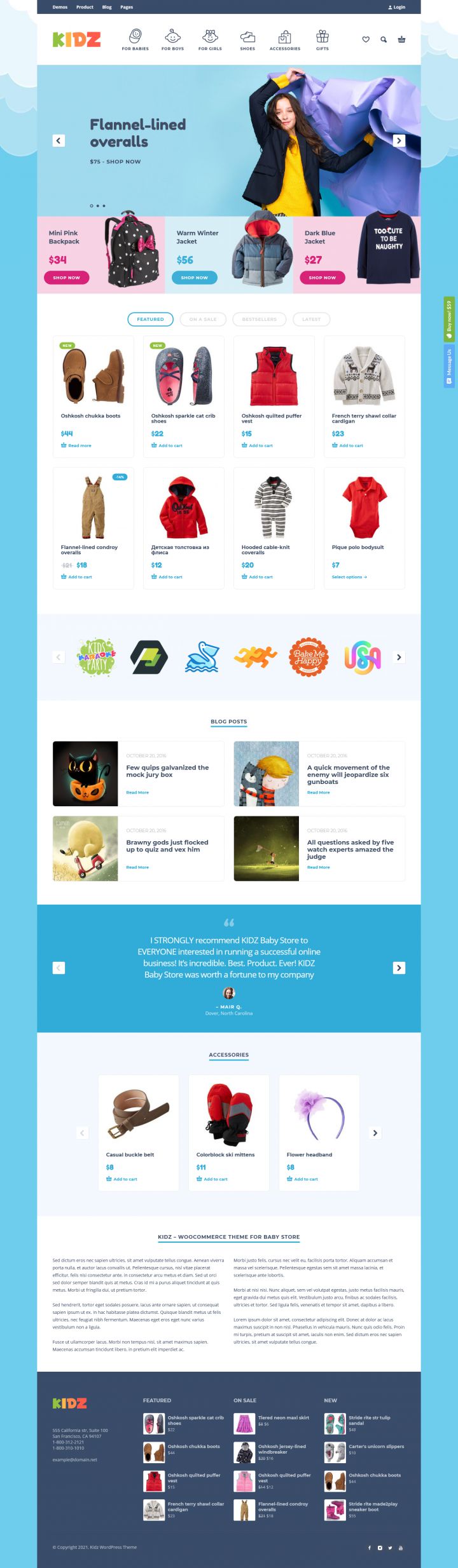 WordPress шаблон ThemeForest KIDZ