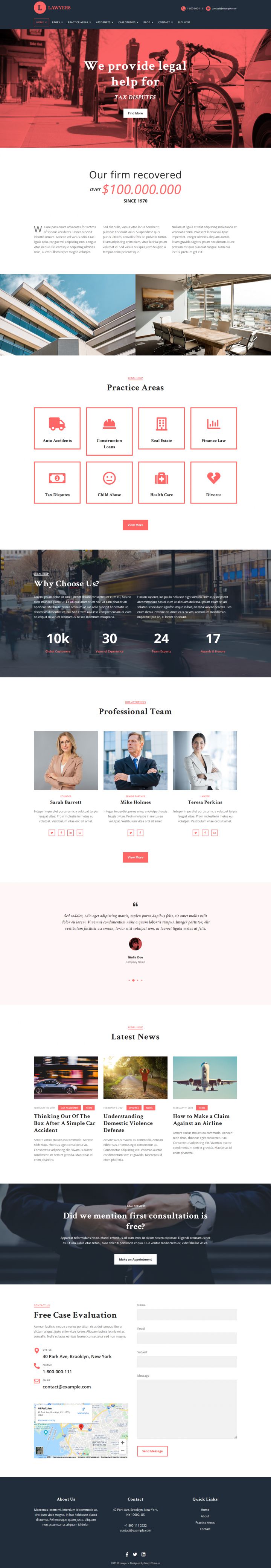 WordPress шаблон ThemeForest Lawyers