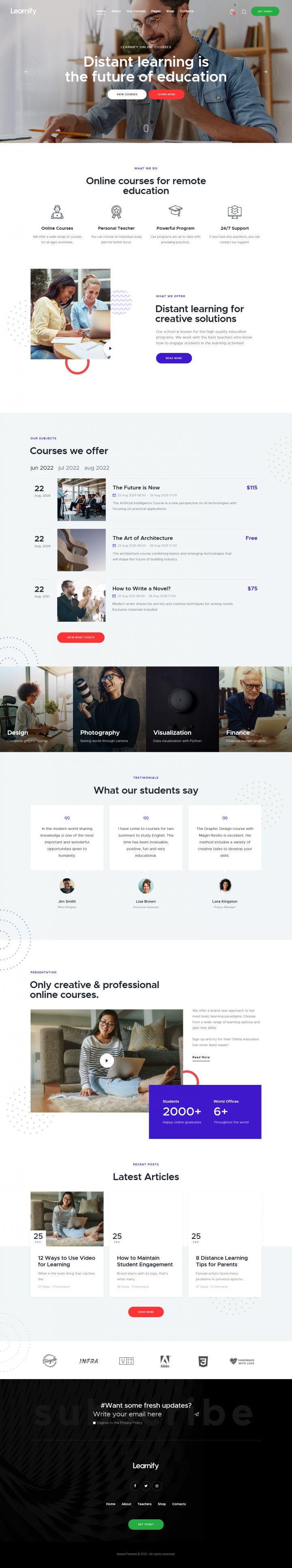 WordPress шаблон ThemeForest Learnify