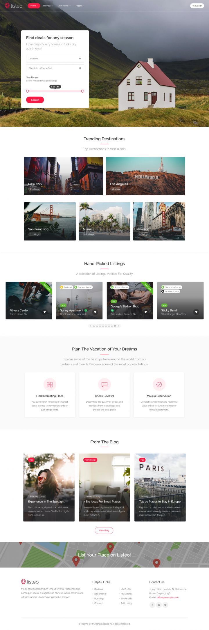 WordPress шаблон ThemeForest Listeo