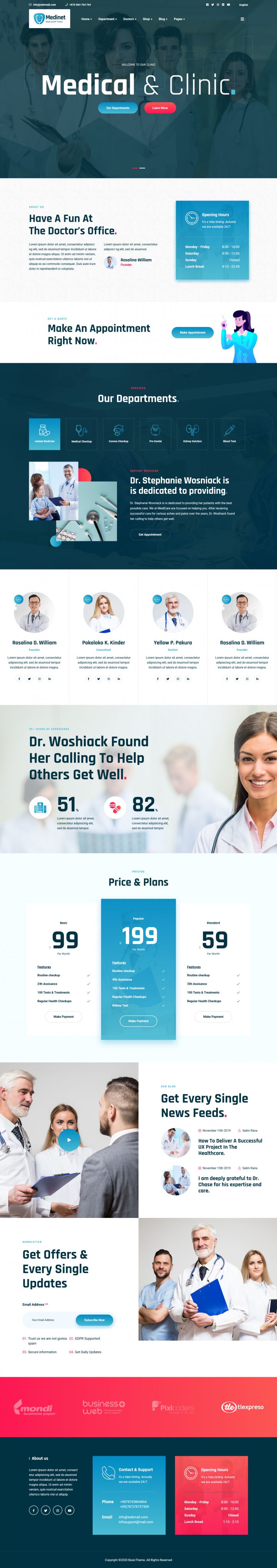 WordPress шаблон ThemeForest Medinet