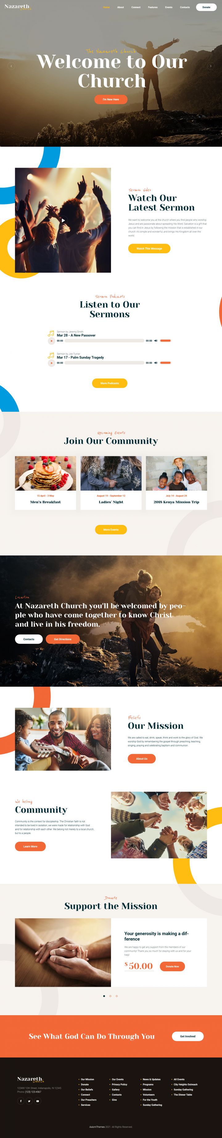 WordPress шаблон ThemeForest Nazareth