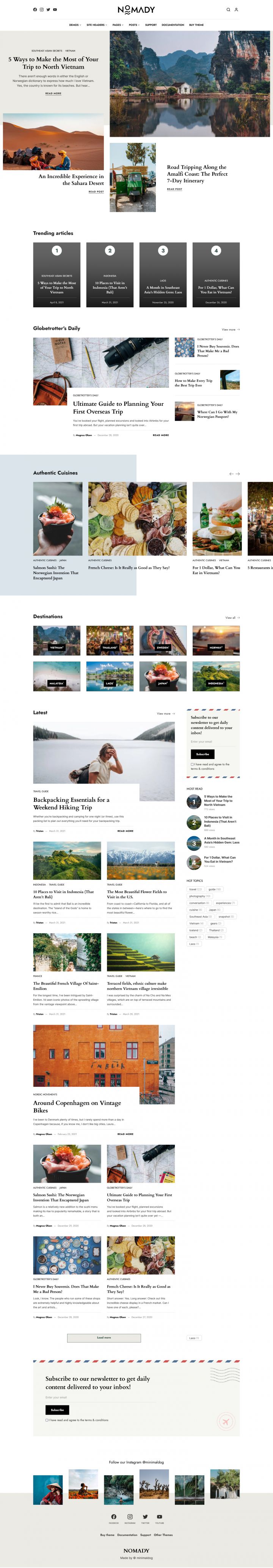 WordPress шаблон ThemeForest Nomady