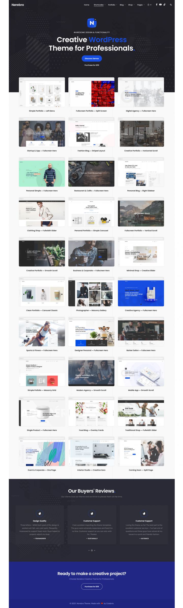Шаблон ThemeForest Norebro WordPress шаблон ThemeForest Norebro