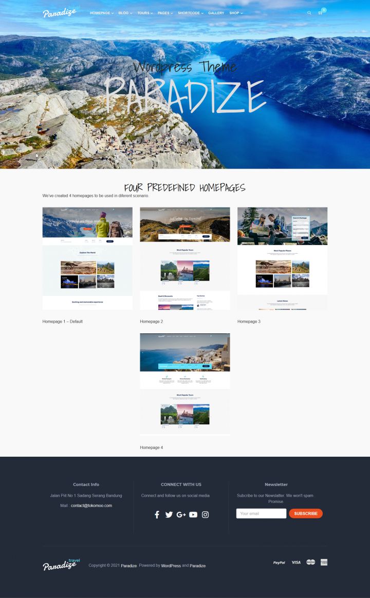 WordPress шаблон ThemeForest Paradize