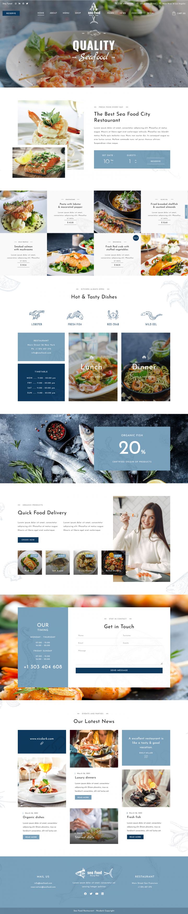 WordPress шаблон ThemeForest Pesce