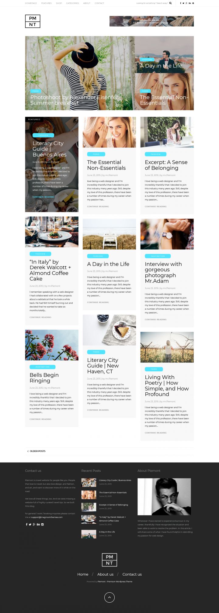 WordPress шаблон ThemeForest Piemont