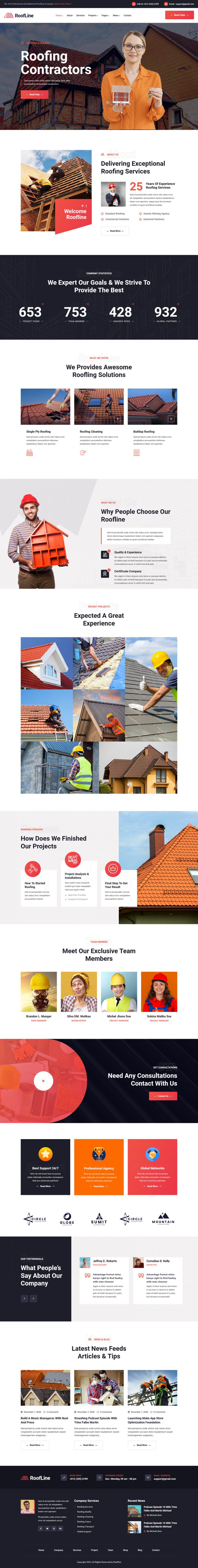 WordPress шаблон ThemeForest RoofLine