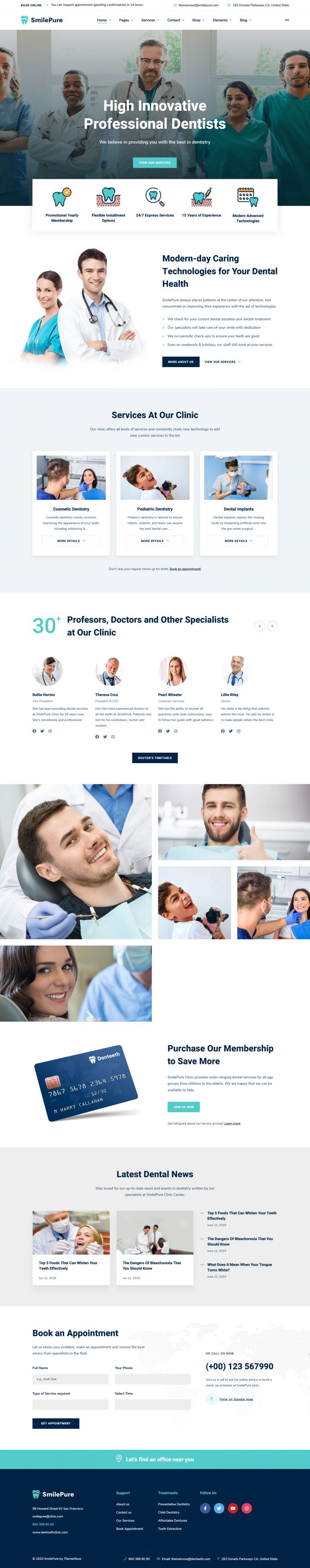 WordPress шаблон ThemeForest SmilePure