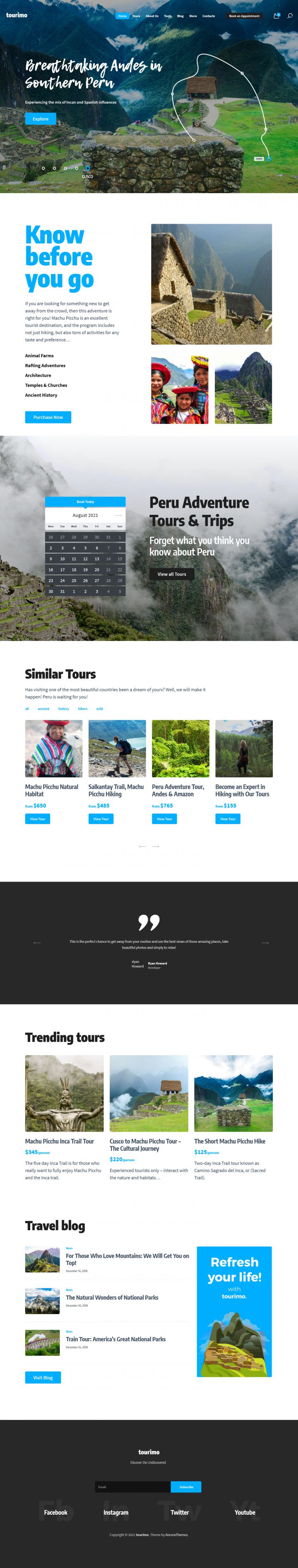 WordPress шаблон ThemeForest Tourimo