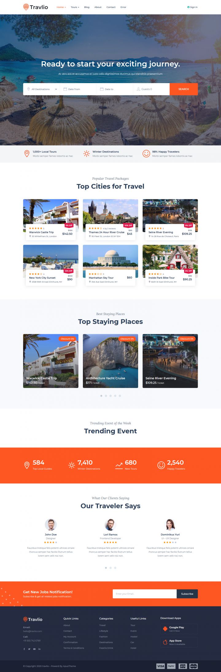 WordPress шаблон ThemeForest Travlio