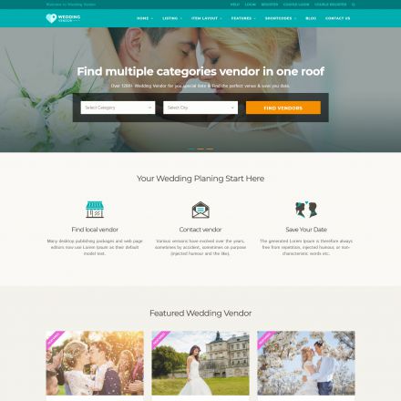 ThemeForest Wedding Vendor