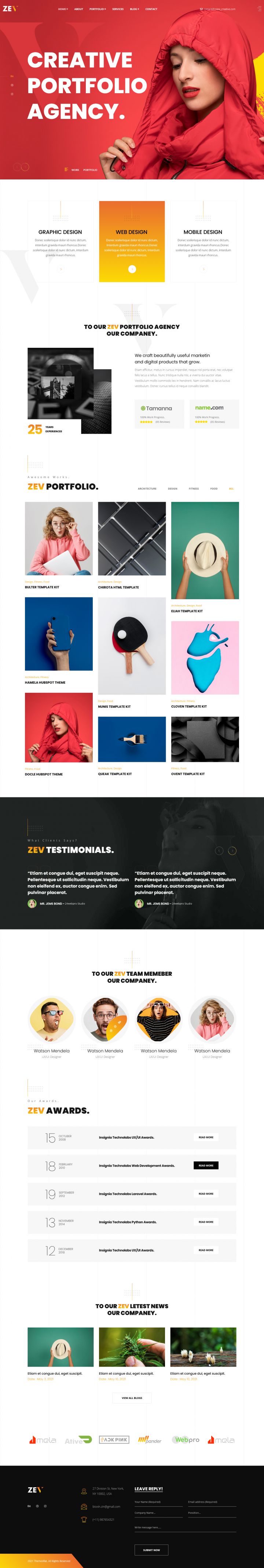 WordPress шаблон ThemeForest Zev