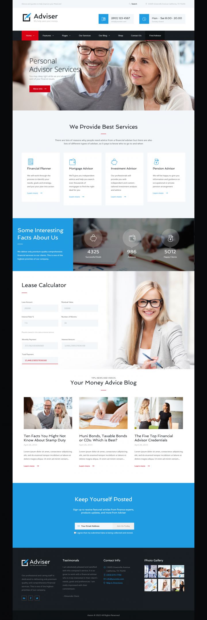 WordPress шаблон ThemeForest Adviser