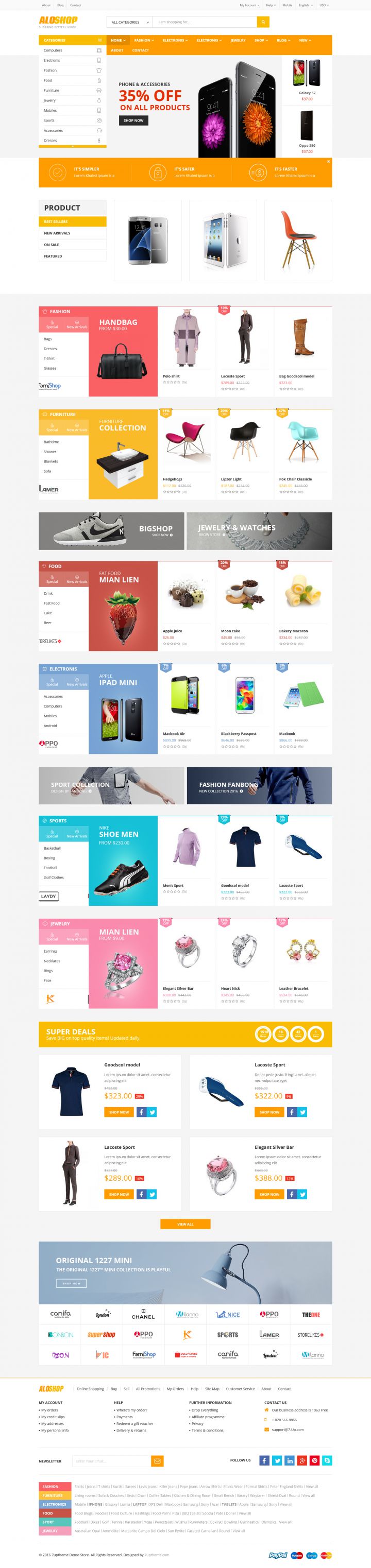 WordPress шаблон ThemeForest Alo Shop