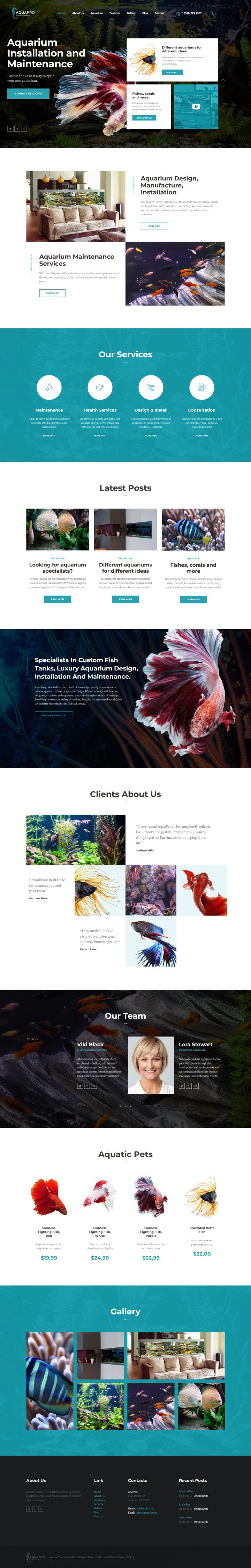 WordPress шаблон ThemeForest AquaPro