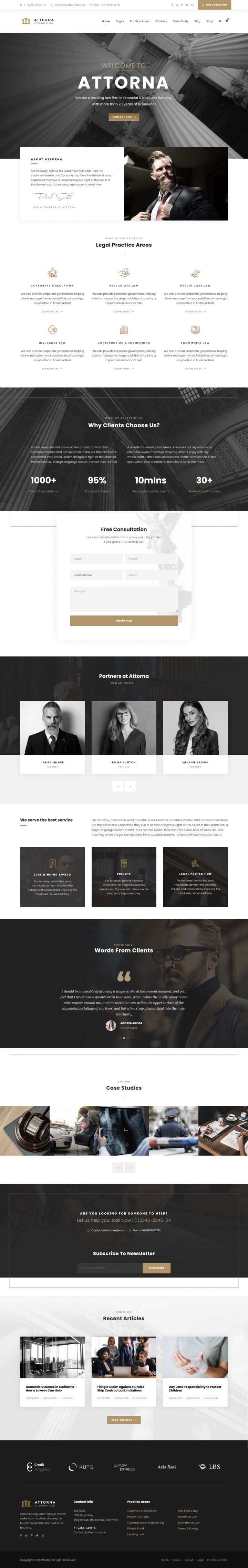 WordPress шаблон ThemeForest Attorna