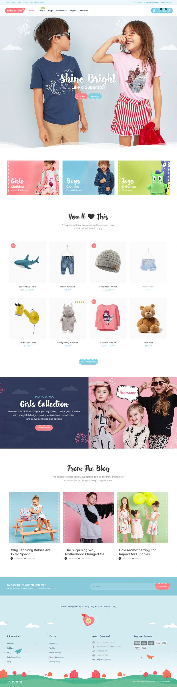 WordPress шаблон ThemeForest BabyStreet