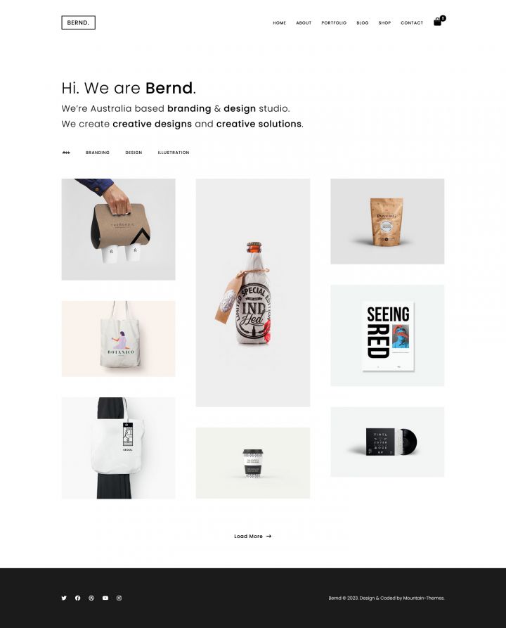 WordPress шаблон ThemeForest Bernd
