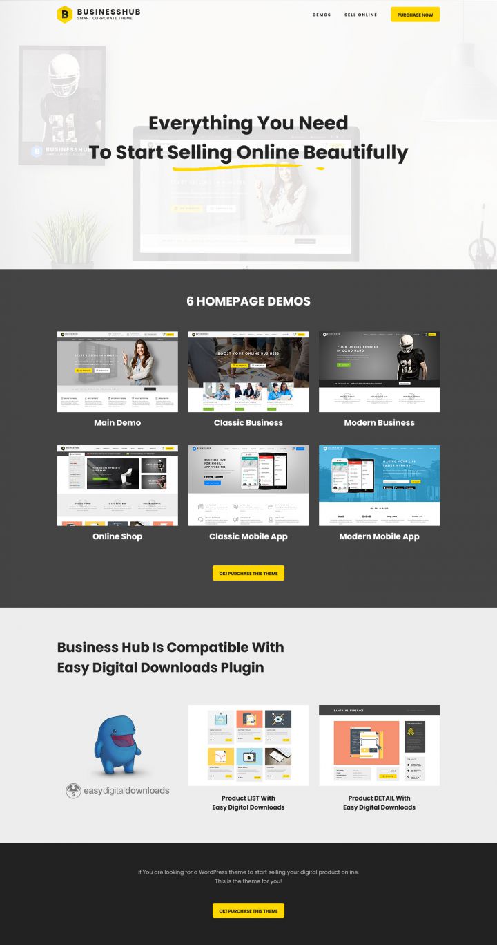 WordPress шаблон ThemeForest Business Hub