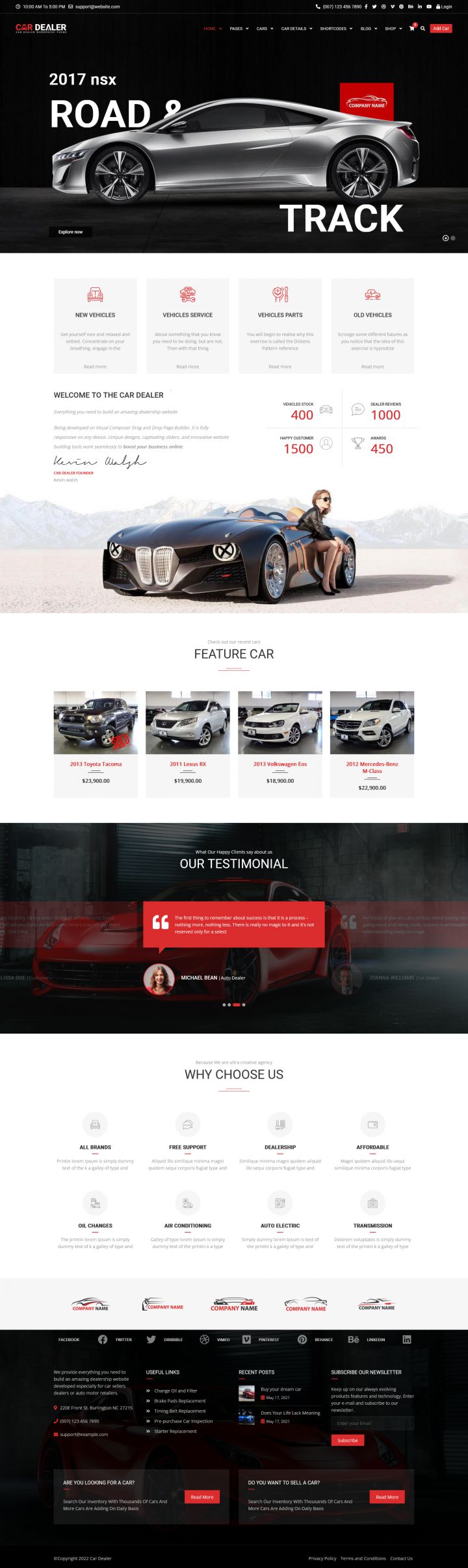 WordPress шаблон ThemeForest Car Dealer