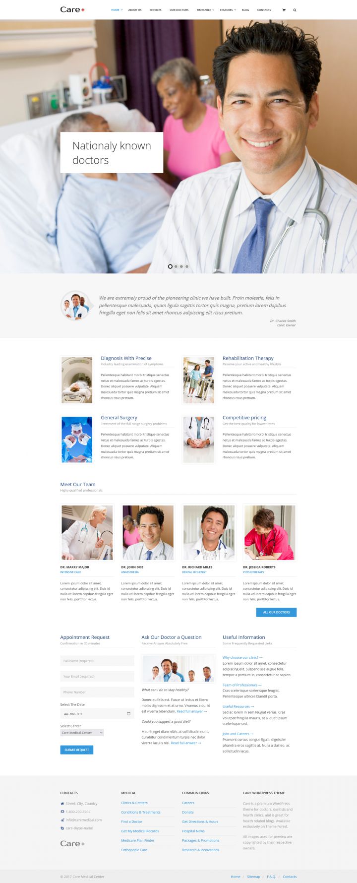 WordPress шаблон ThemeForest Care