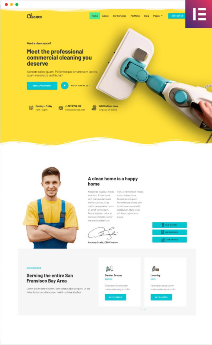 WordPress шаблон ThemeForest Cleanco