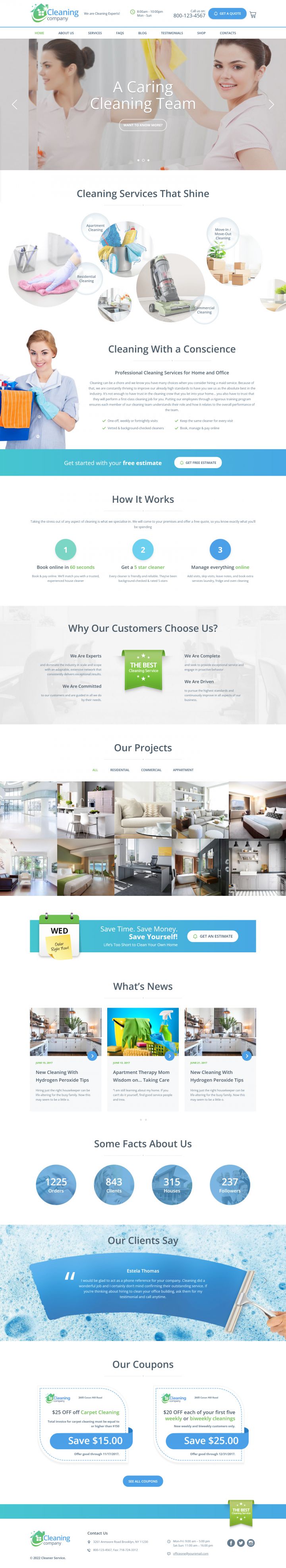 WordPress шаблон ThemeForest Cleaning Services