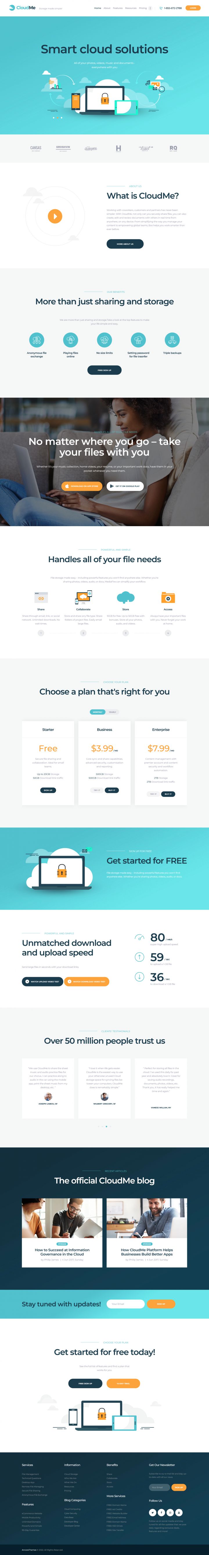 WordPress шаблон ThemeForest CloudMe