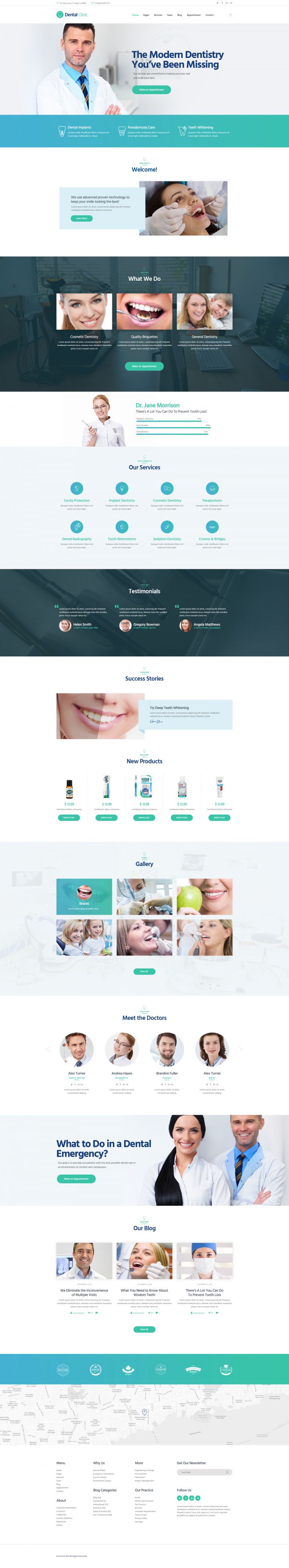 WordPress шаблон ThemeForest Dental Clinic