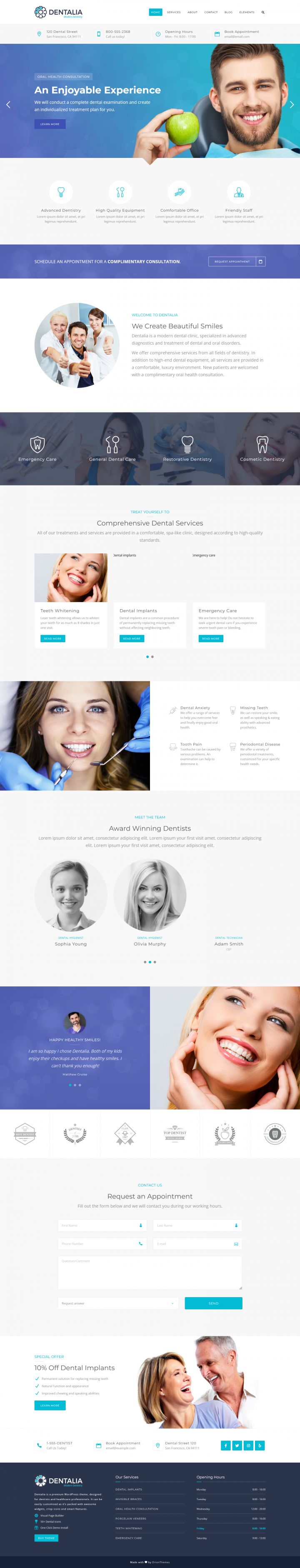 WordPress шаблон ThemeForest Dentalia